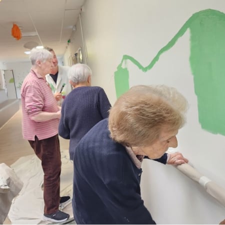 Personnes âgées peinture