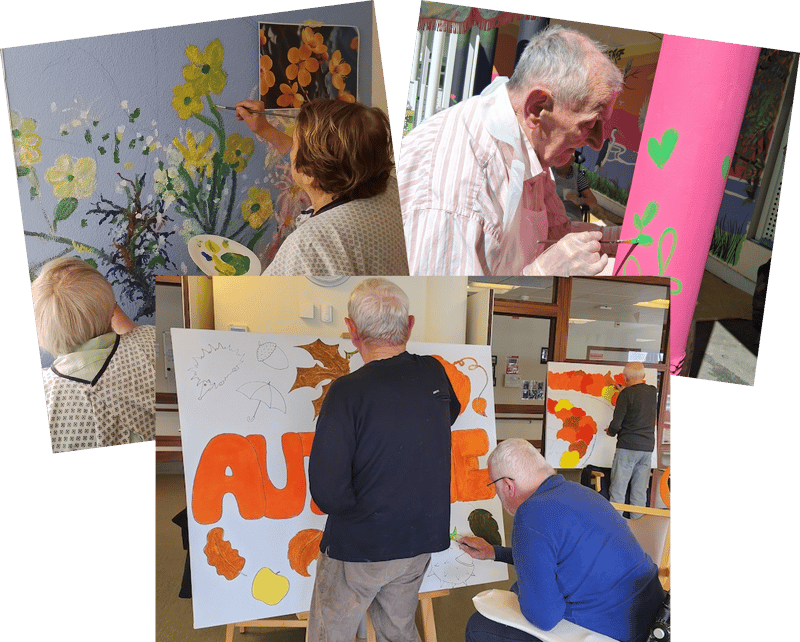 Fresques murales en Ehpad exemple Fresques murales en Ehpad exemple