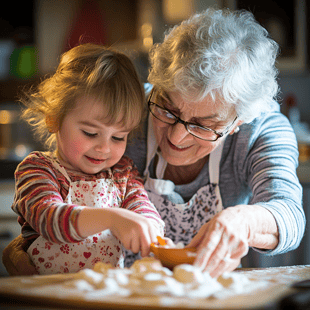 Atelier cuisine intergénérationnel avec une mamie et sa famille en Ehpad - Famileo Pro Atelier cuisine intergénérationnel avec une mamie et sa famille en Ehpad - Famileo Pro