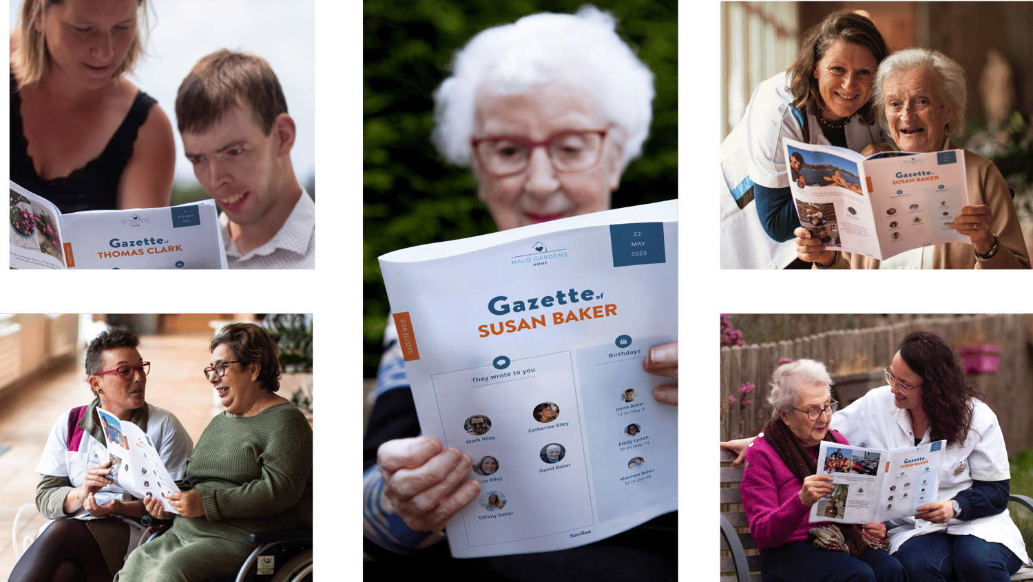 Pictures of residents happy to receive their gazettes Famielo Pro