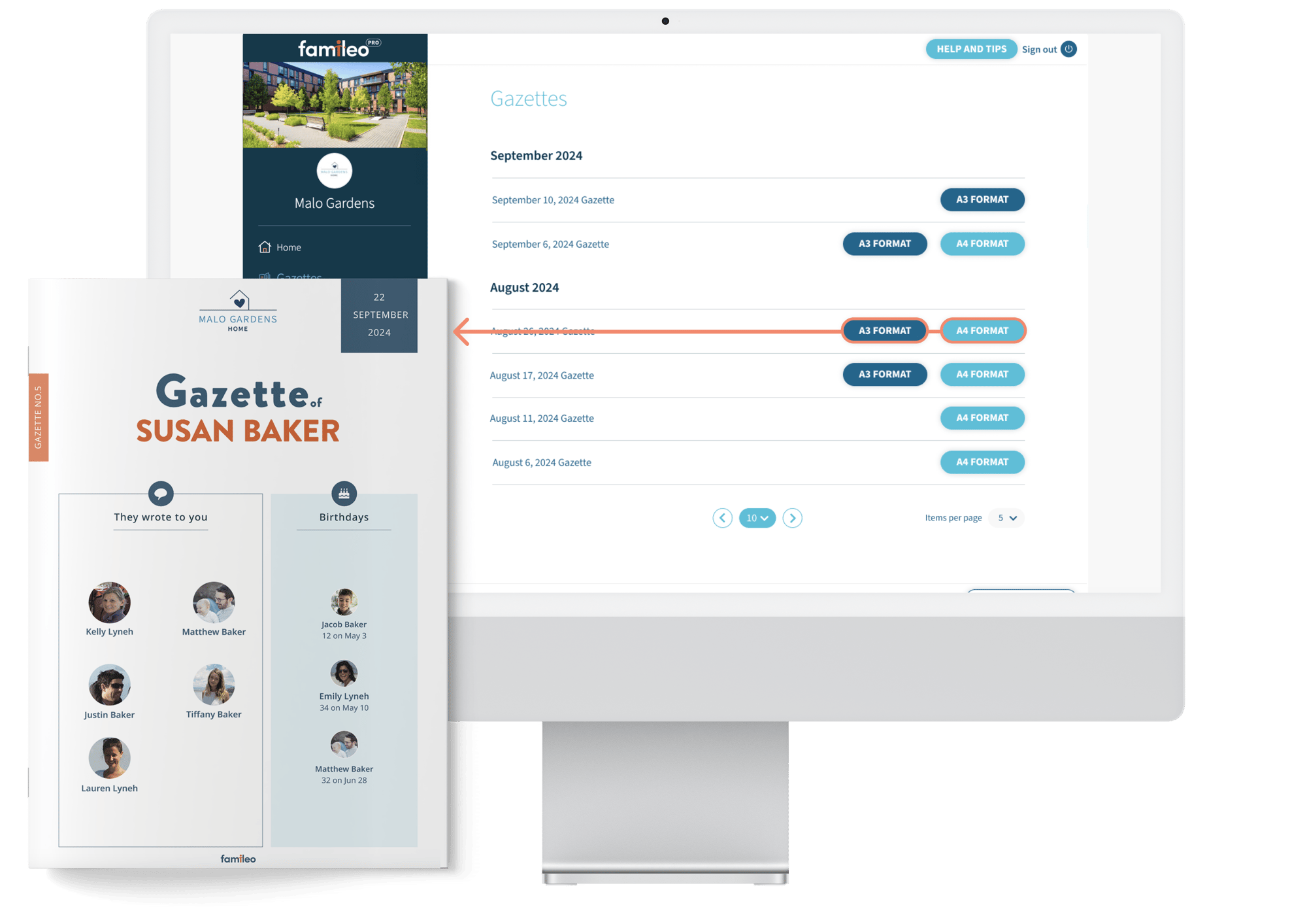 How to download your gazettes files on Famileo Pro