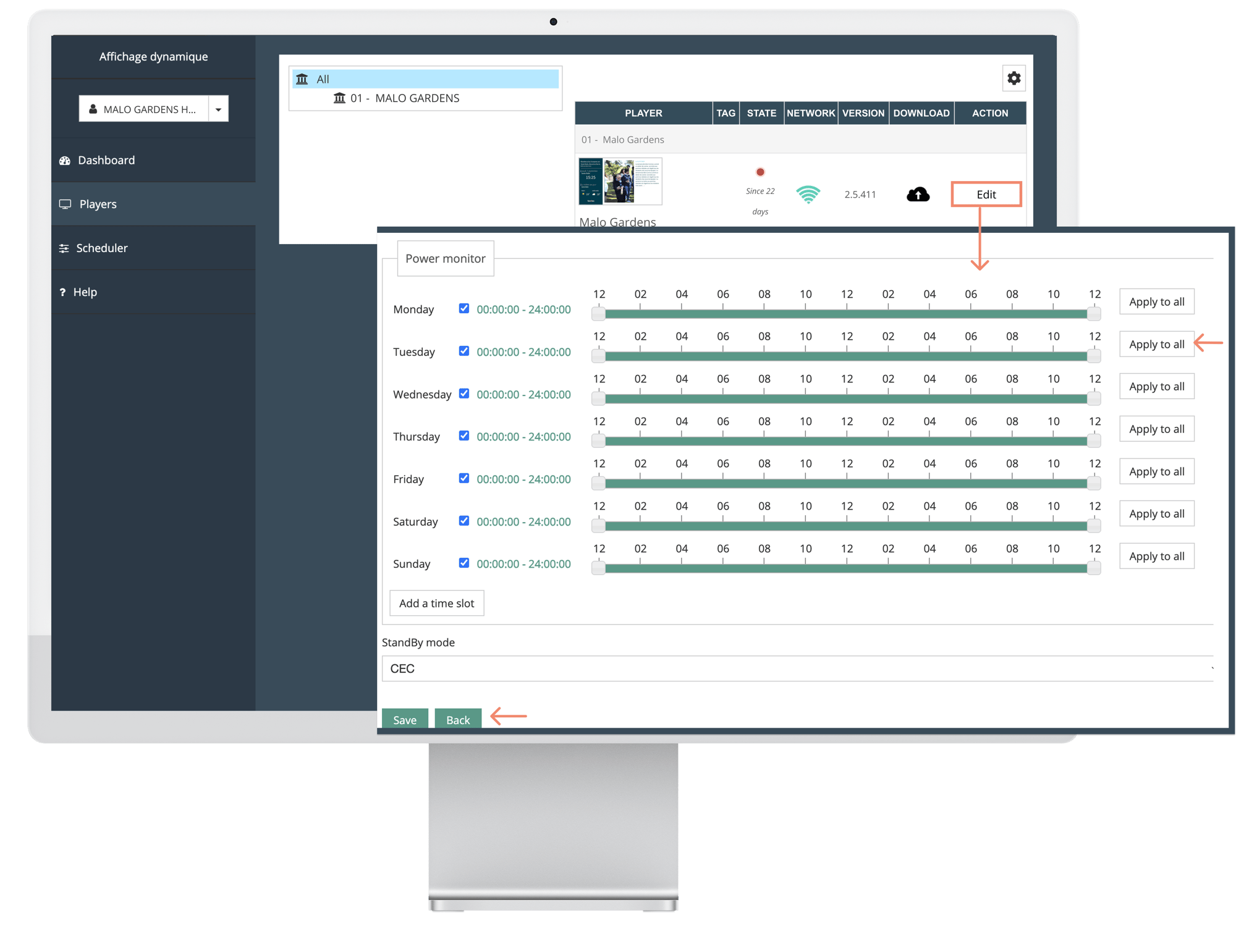 Configure the broadcast schedule - Famileo Pro