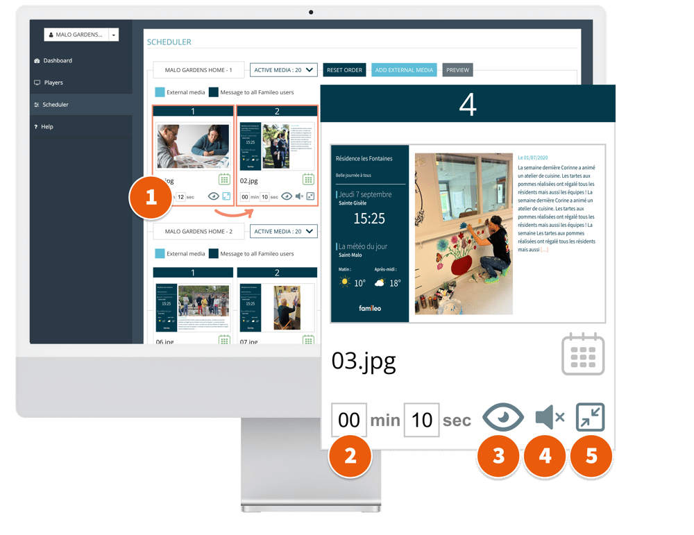 Organising and customising your content - Famielo Pro