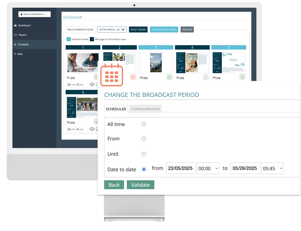Programming your content - Famileo Pro