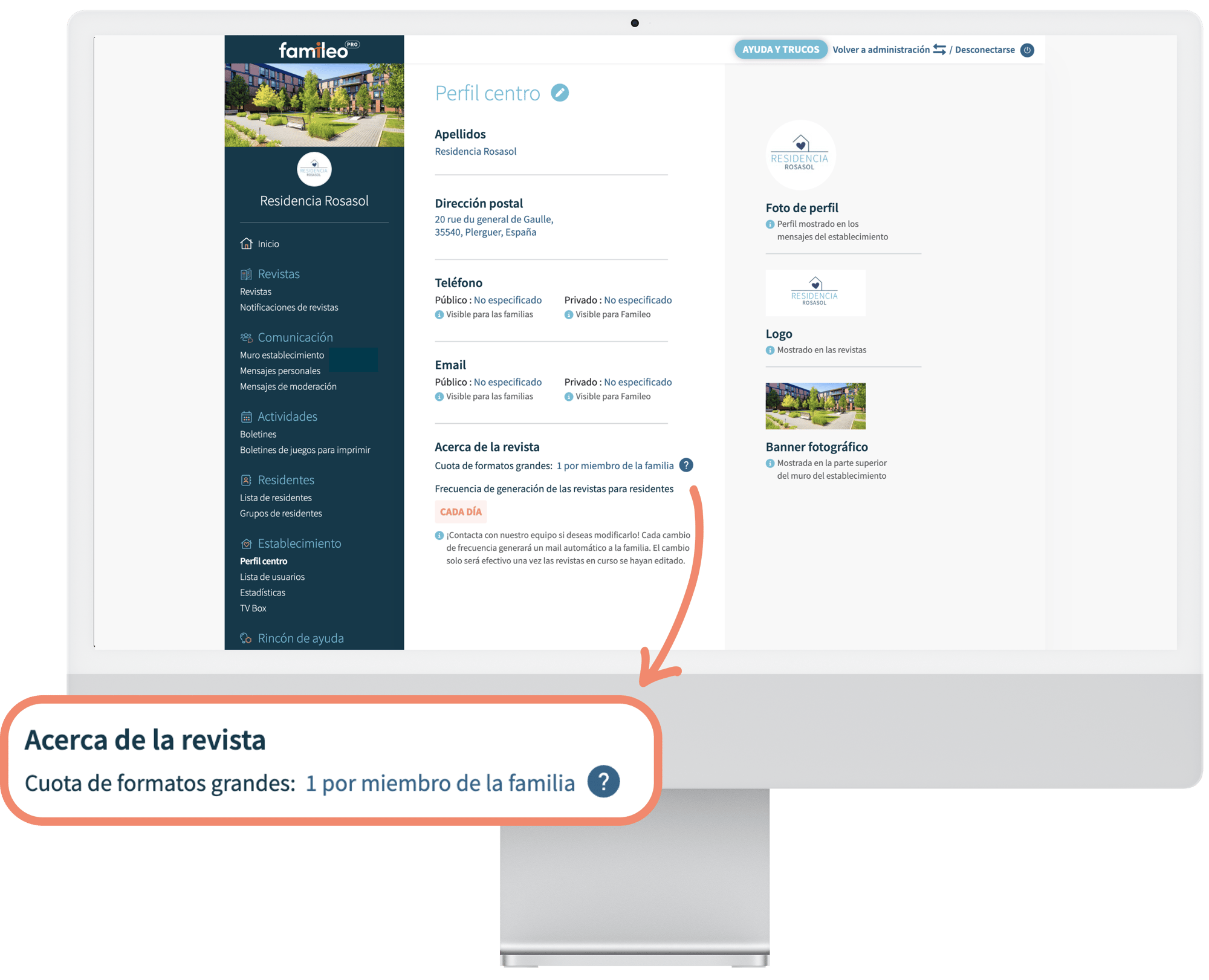 Cómo gestionar los formatos grandes en Famileo Pro