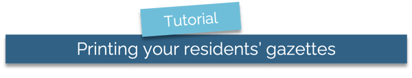 Printing your resident gazette title