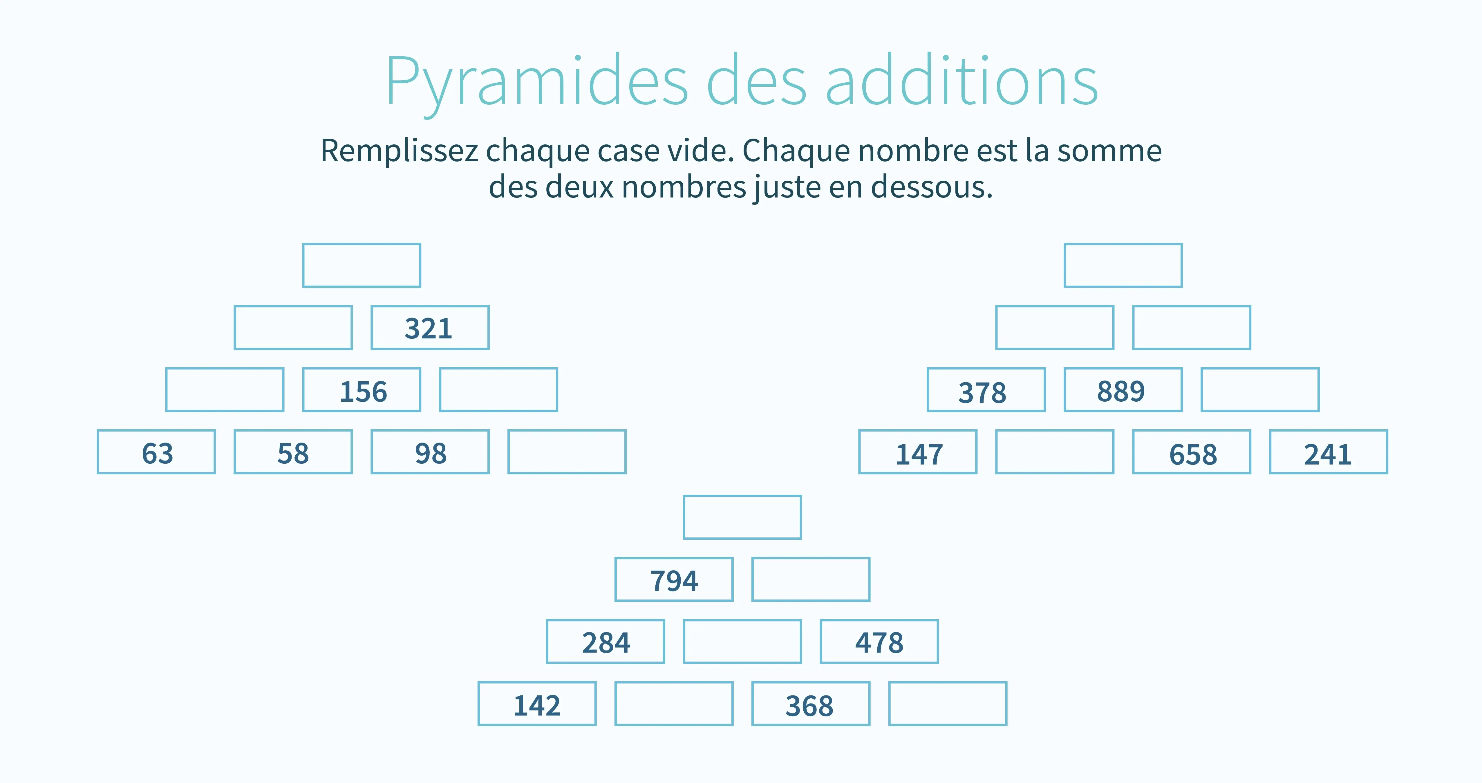 Pyramide des additions (1)