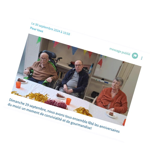 Exemples de publications sur Famileo Pro