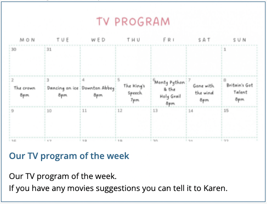 tv program